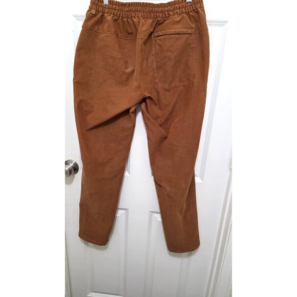 Lululemon UtiliTech Brown Men's Casual Elastic Waist Pants Pockets Size M - Picture 3 of 12